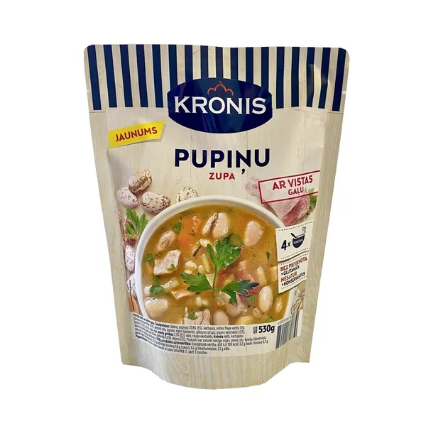Pupiņu zupa ar vistas gaļu KRONIS 530g