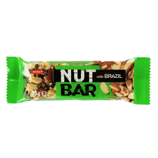 Riekstu batoniņš Rimi ar Braz. riekstiem 35g