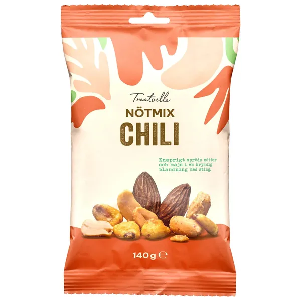 Riekstu un uzkodu maisījums ICA ar čili garšu 140g