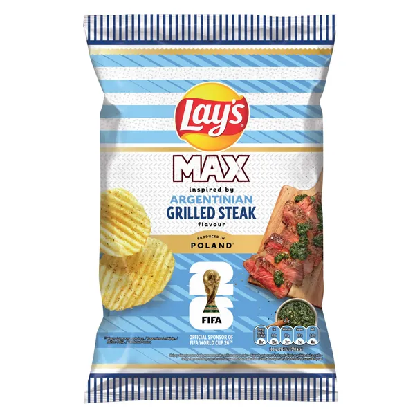 Rievoti kartupeļu čipsi Lays ar grilēta steika garšu 120g