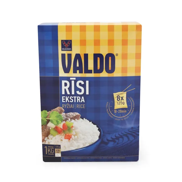 Rīsi VALDO, 1kg (8x125g)