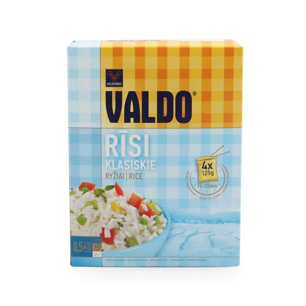Rīsi klasiskie gargraudu Valdo 4x125g