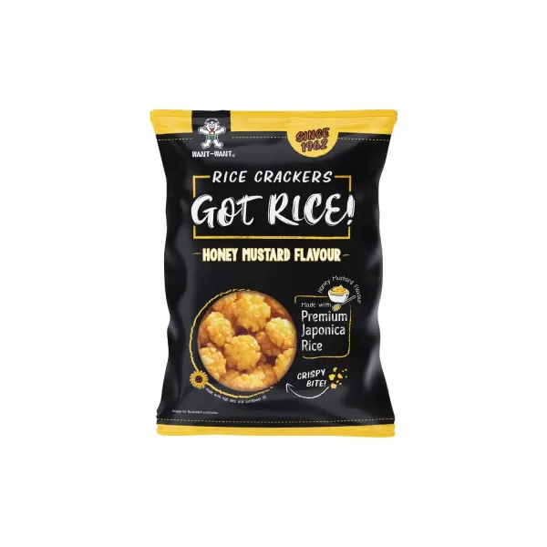Rīsu krekeri Got rice ar medus un sinepju garšu ar saldinātāju 100g