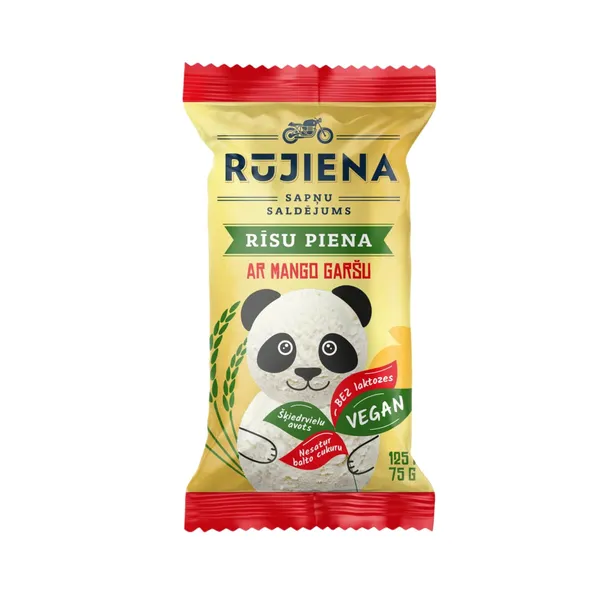 Rīsu saldējums Rūjienas Saldējums ar mango garšu, vegānisks 125ml/75g