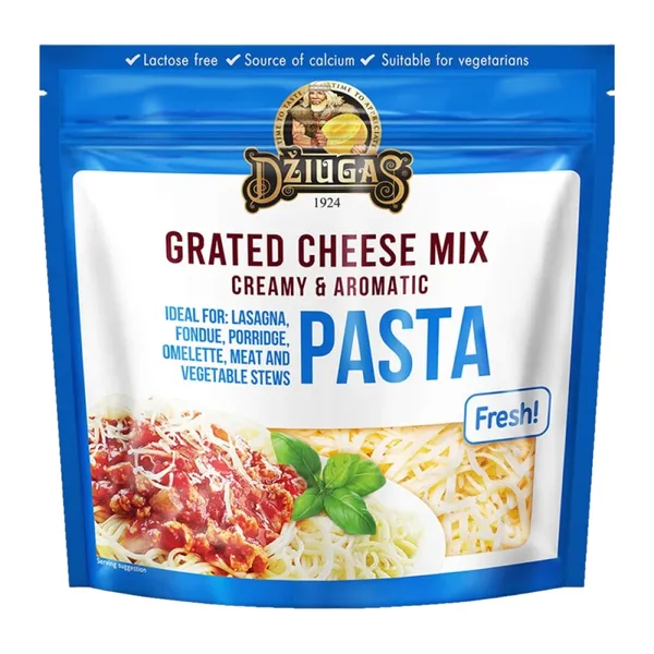 Rīvēta siera maisījums Džiugas makaroniem 200g