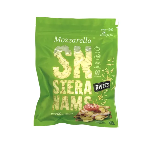 Rīvēts siers Mozzarella Siera Nams 200g