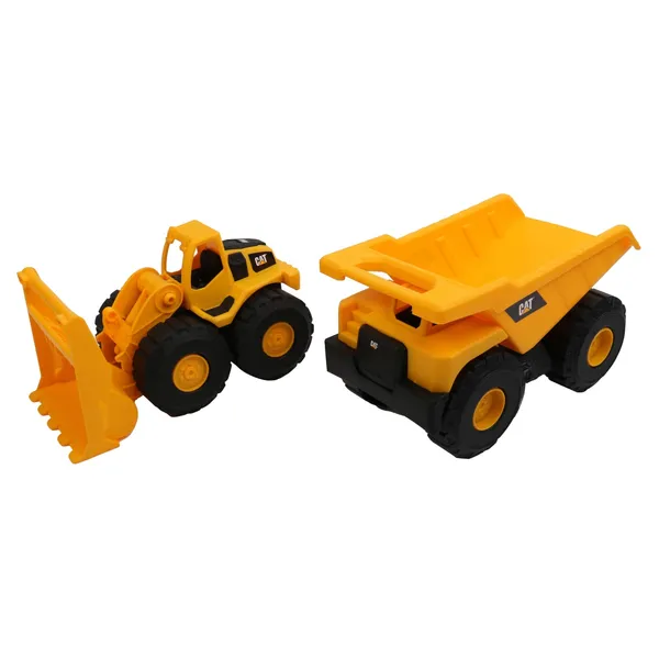 Rotaļlieta Cat būvniecības autoparks, 2 iepakojumā - pašizgāzējs un frontālais iekrāvējs, 82046