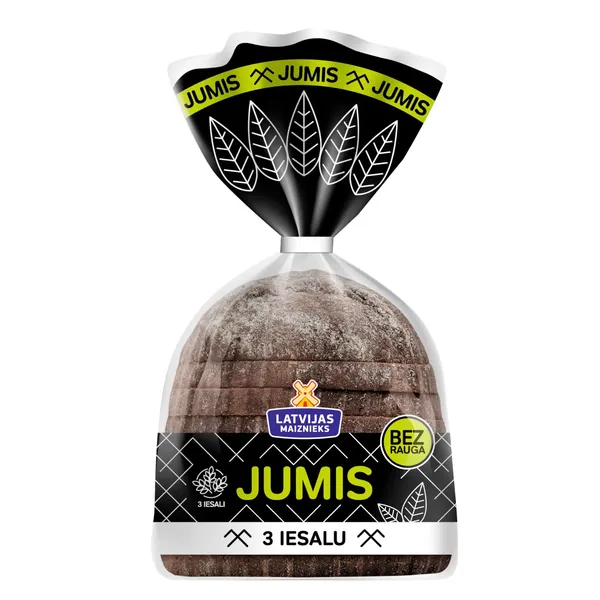 Rudzu maize Jumis 3 iesalu bez rauga 390g