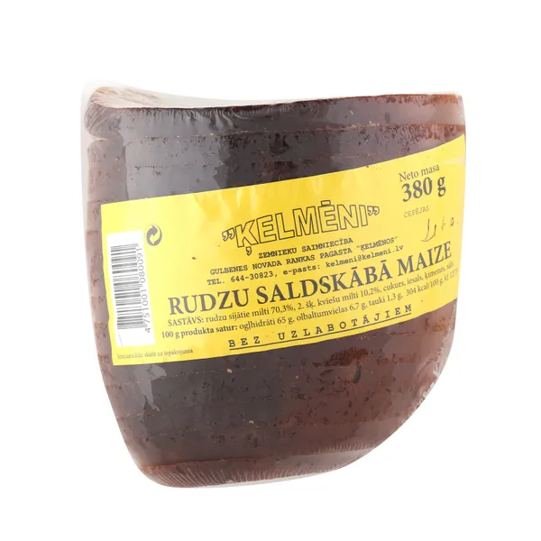 Rudzu saldskābā maize, 380g