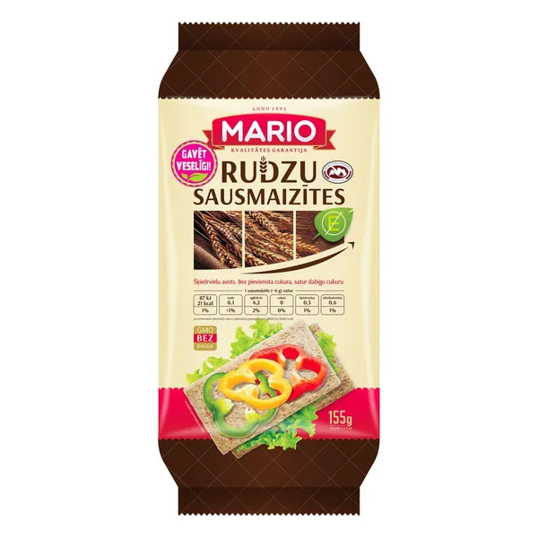 Rudzu sausmaizītes MARIO, 155g