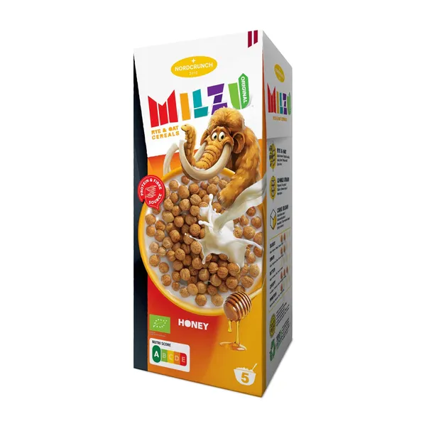 Rudzu un auzu bumbiņas Milzu Originals ar medu BIO 150g
