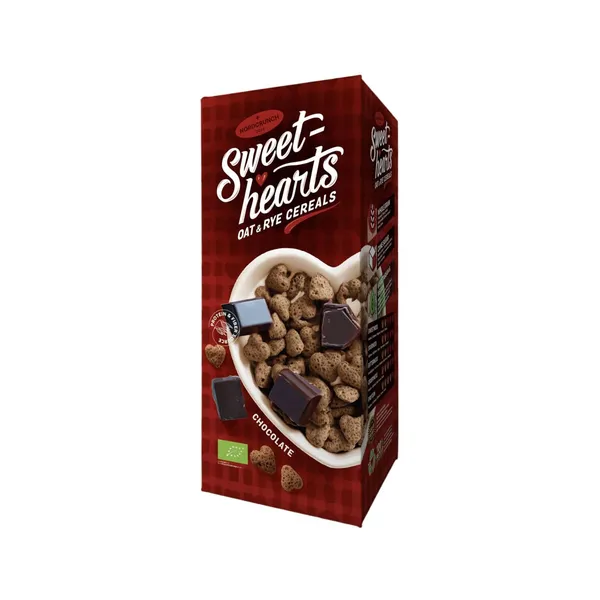 Sweethearts rudzu un auzu bumbiņas ar šokolādi,  150g