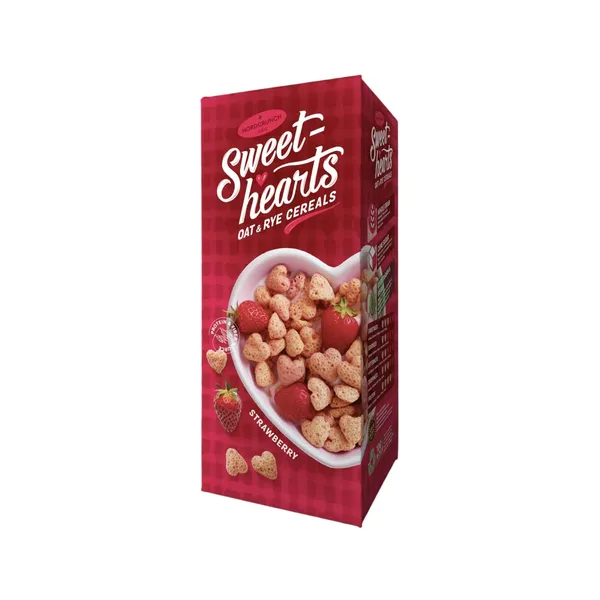 Rudzu un auzu bumbiņas Sweethearts ar zemenēm 150g