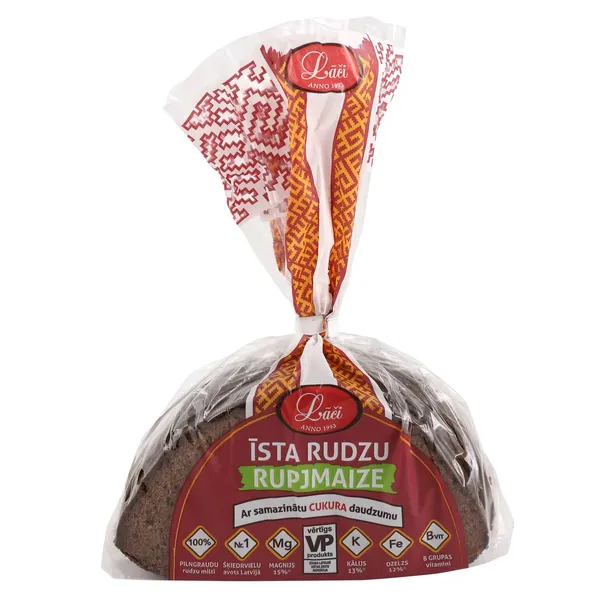 Rupjmaize Īsta 310g, Lāči