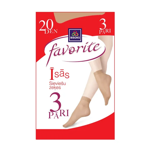 Sieviešu īszeķu komplekts Favorite 20 den 3 pāri 25211 beige 27-29