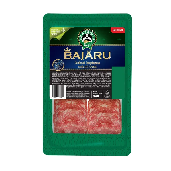 Salami desa Bajāru auksti kūpināta, šķēlēs 90g