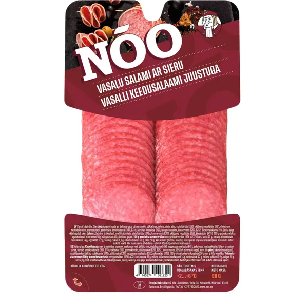 Salami Vasaļu ar sieru šķēlēs 90g