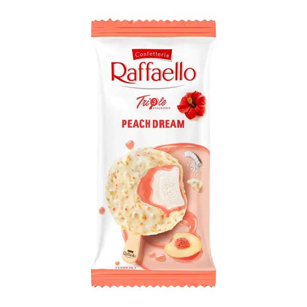 Saldējums Rafaello ar persiku un hibisku garšu 60ml/46g