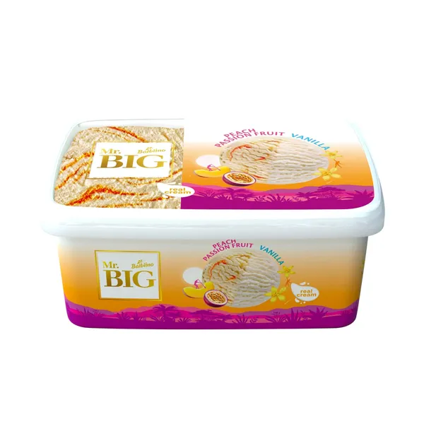 Krējuma saldējums Mr Big persiku-marakujas un vaniļas 1,4l/680g