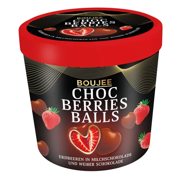 Saldētas zemenes Boujee piena un baltajā šokolādē 140g