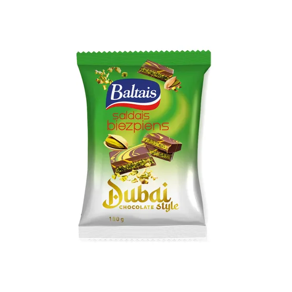 Saldais biezpiens Baltais ar Dubajas šokolādes garšu 180g