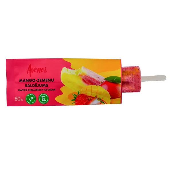 Saldējums mango-zemeņu AVENEI 80g