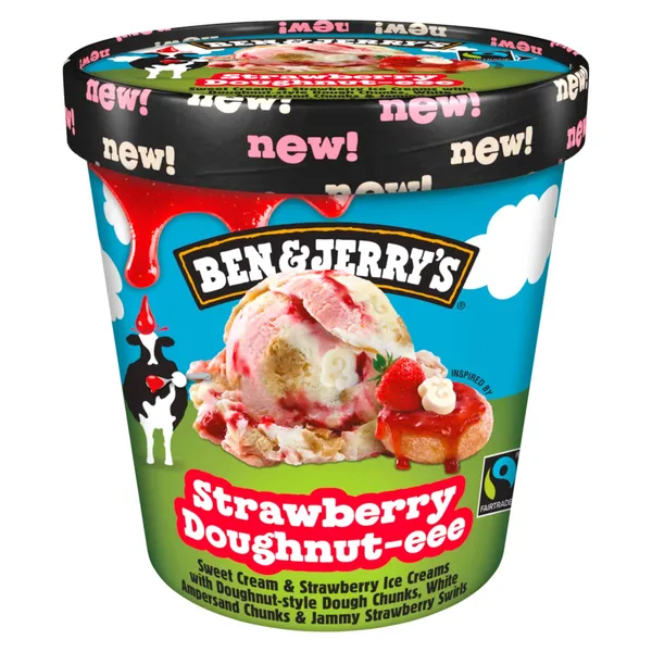 Saldējums Ben&Jerry's Strawberry Doughnut 465ml/393g