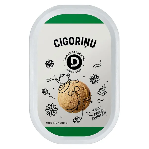 Saldējums Druva Cigoriņa 1l/500g