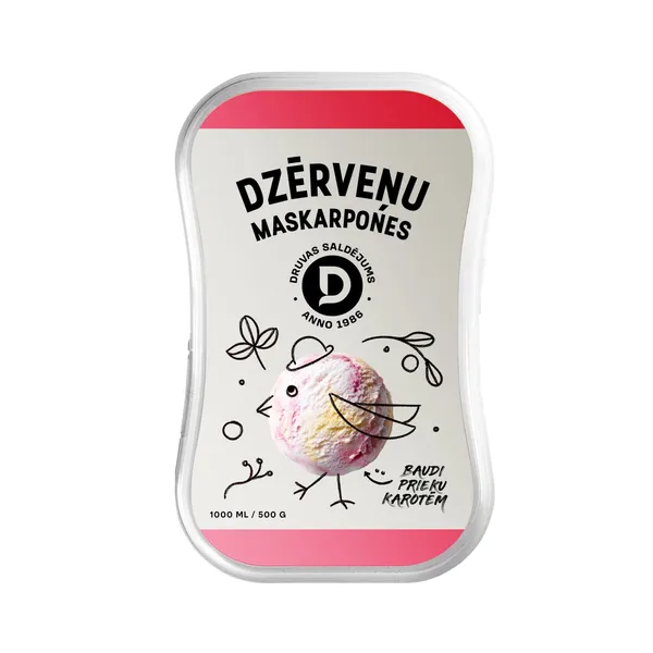 Saldējums Druva dzērveņu - Maskarpone 1000ml/500g