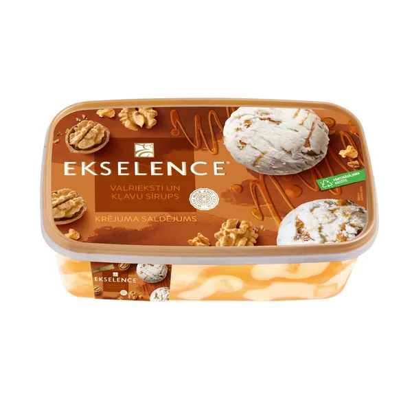 Saldējums Ekselence ar valriekstiem kļavu sīrupu 1l/480g