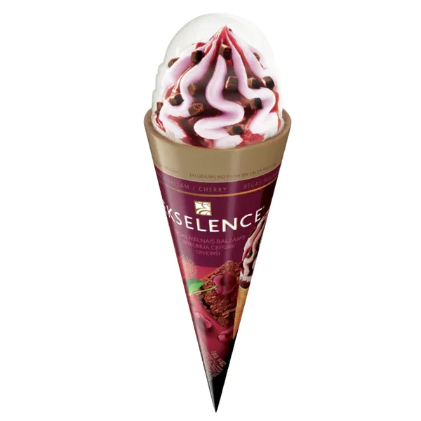 Saldējums Ekselence ar liķiera garšu, kiršu piedevu, braunija cepumiem un balzāmu 220ml/110g