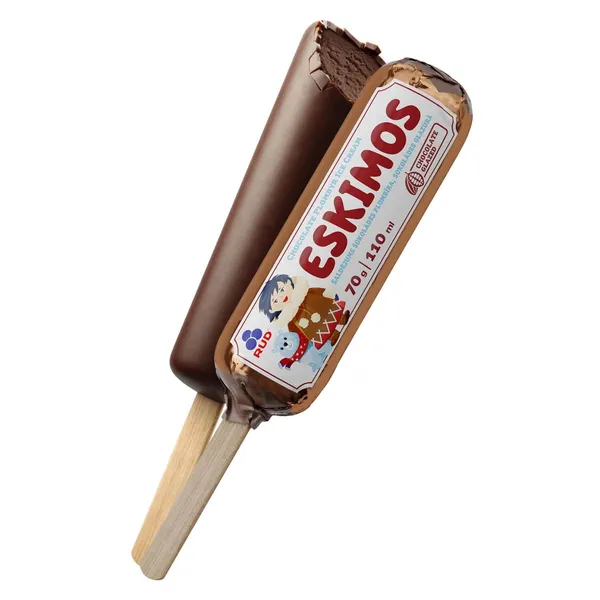 Saldējums Eskimos šokolādes ar šokolādes glazūru 110ml/70g