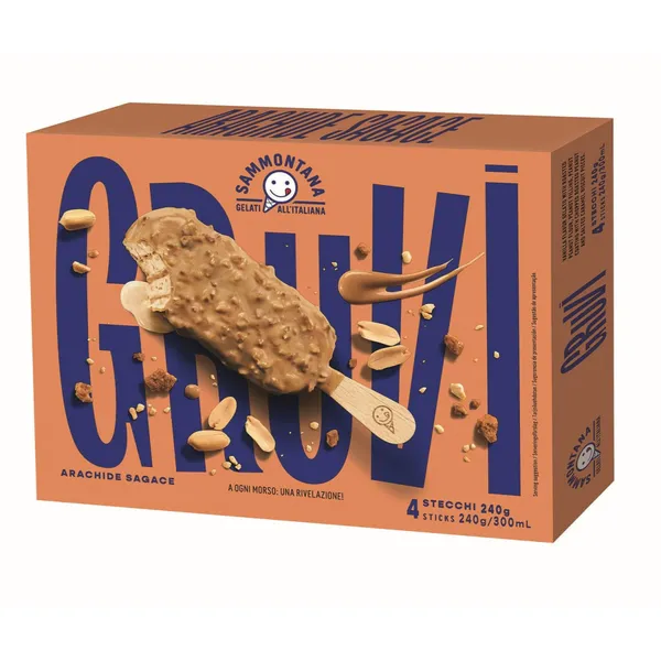 Saldējums Sammontana Gruvi ar zemesriekstiem 4x60g