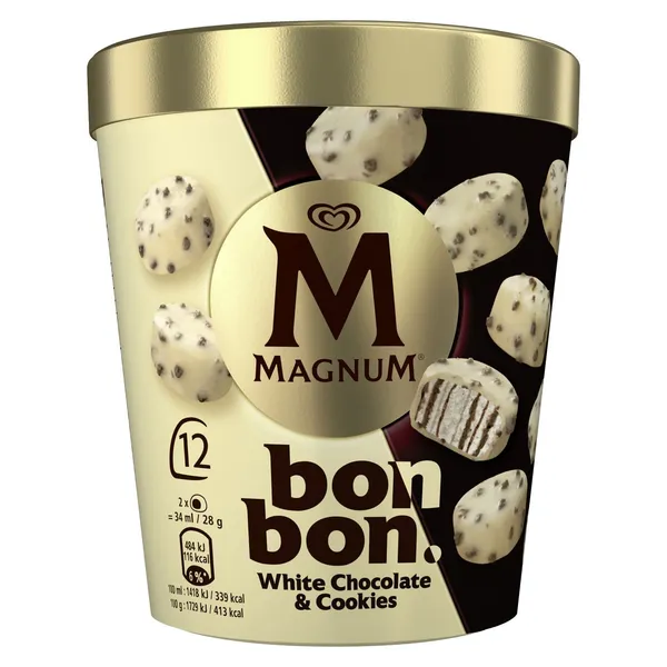 Saldējums Magnum Bonbon baltās šokolādes 204ml/168g
