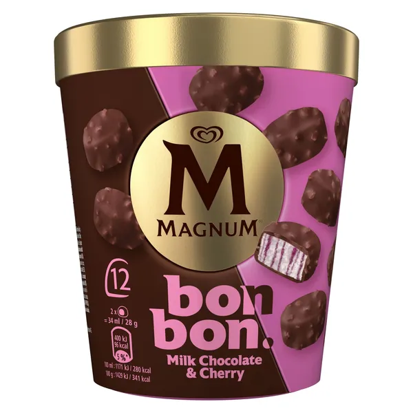 Saldējums Magnum Bonbon Chocolate,cherry 12x17ml/168g