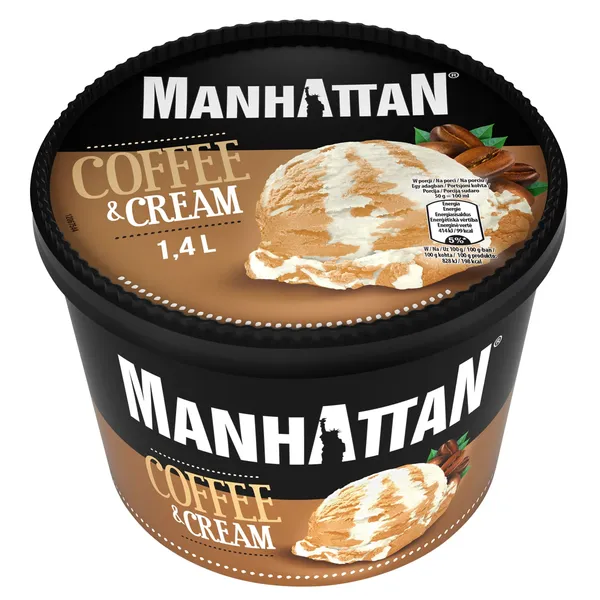 Saldējums Manhattan kafijas ar saldo krējumu 1400ml/700g