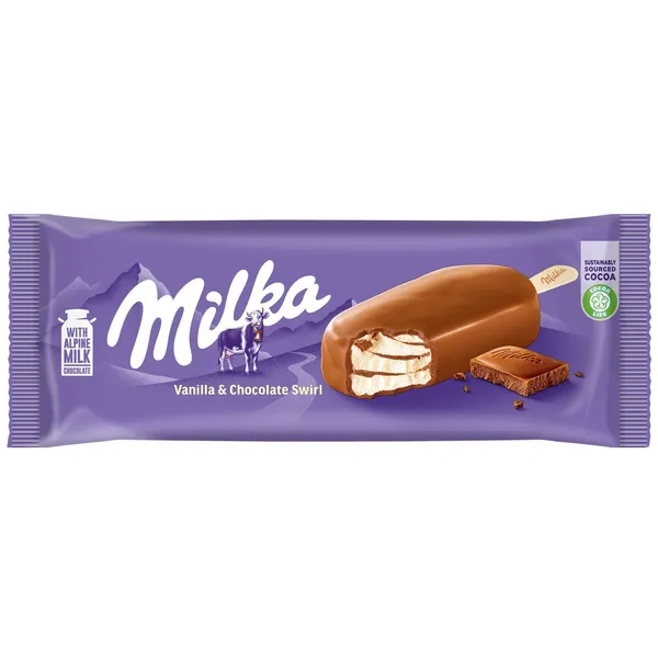 Saldējums Milka Vaniļas uz kociņa 71g/90ml