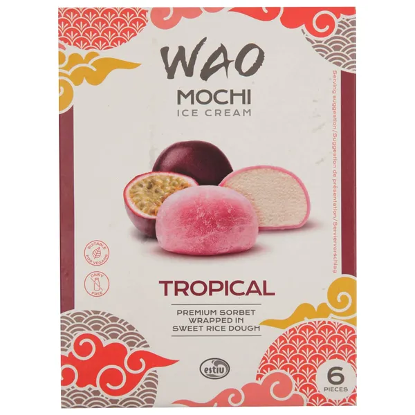 Saldējums Wao Mochi tropisko augļu 6x35g 216ml/210g
