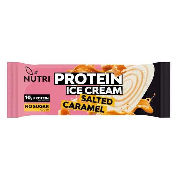 Saldējums Nutri Protein ar sālītas karameles pildījumu ar saldinātājiem 100ml/73g
