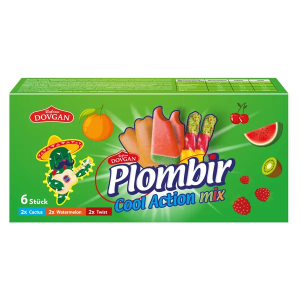 Saldējums Plombir Cool Action Mix 6x55g