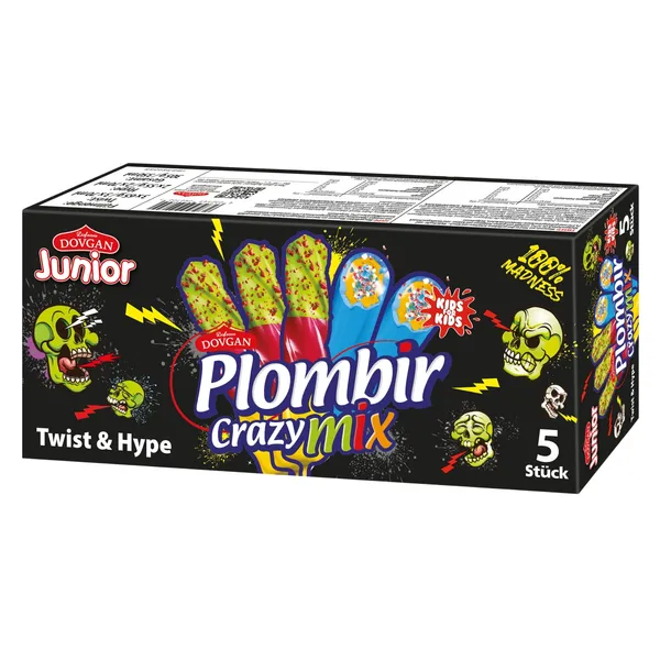 Saldējums Plombir Crazy Mix 5gab. 305g/350ml