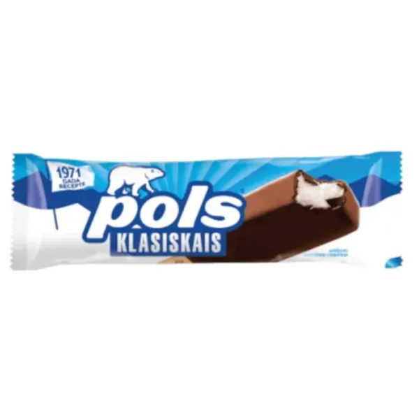 Saldējums Pols klasiskais šokolādes glazūrā 120ml/75g