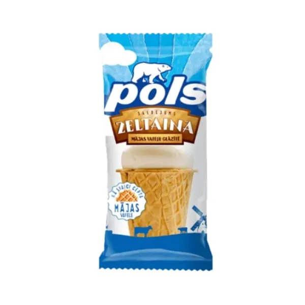 Saldējums Pols vaniļas vafeļu glāzītē 120ml/70g