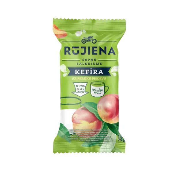 Saldējums RŪJIENA kefīra-persiku 75g