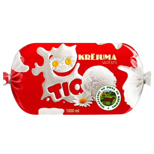 Saldējums Tio vaniļas plombīra 1000ml/450g