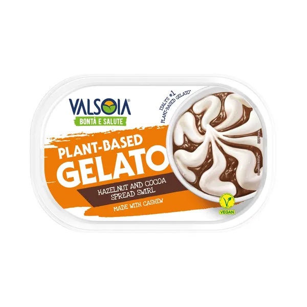 Saldējums Valsoia Gran cremoso indijas riekstu ar lazdu riekstu un kakao krēmu 800ml/400g