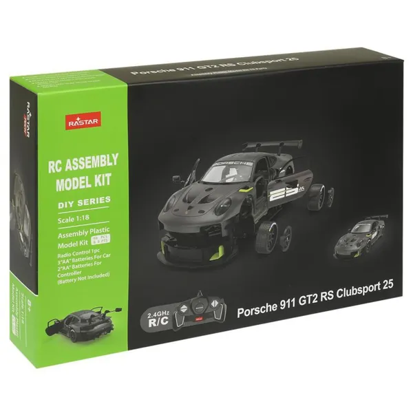 Saliekamas un radiovadāms auto Rastar 1:18 R/C Porsche 911 GT2 RS Clubsport 99600