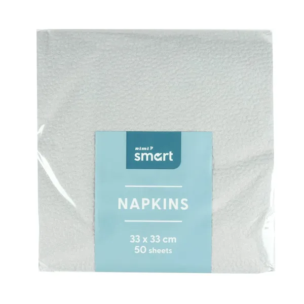 Salvetes Rimi Smart 33x33cm 50pcs pelēkas
