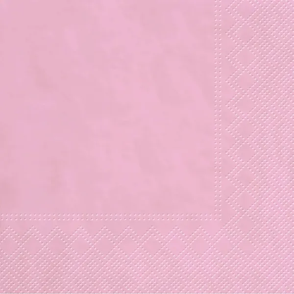 Salvetes Paw Unicolor 33x33cm, 3-kārtu, 20gab, rozā