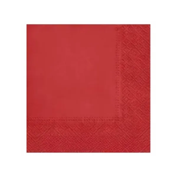 Salvetes Paw Unicolor 33x33cm, 3-kārtu, 20gab, sarkanas